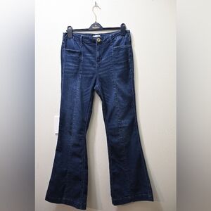 Altard State Dark Blue Flared Cotton Blend Denim Jeans Pants Size 30 90s Y2k
